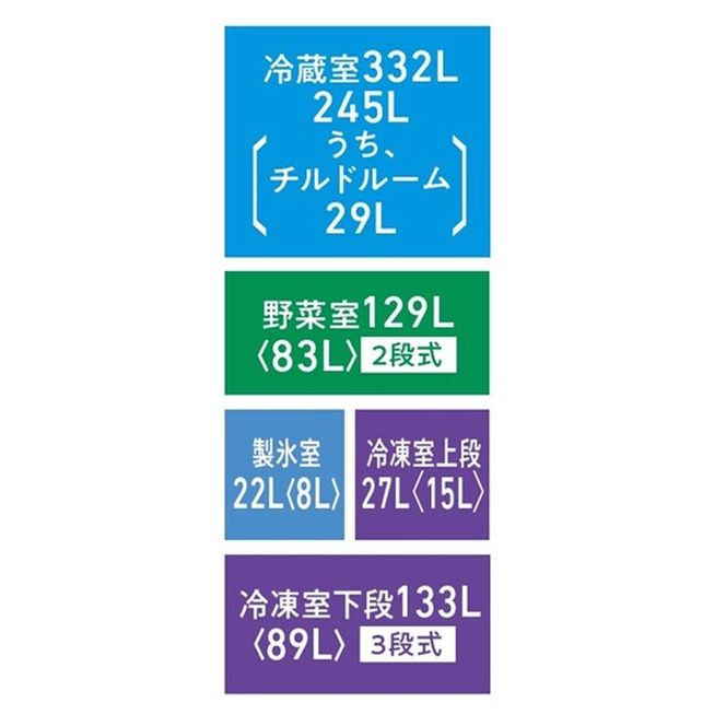 東芝 冷蔵庫【標準設置費込み】 643L 6ドア 両開き 冷凍冷蔵庫 GR-A640XFS(TH) 【kw0240-0560-2】