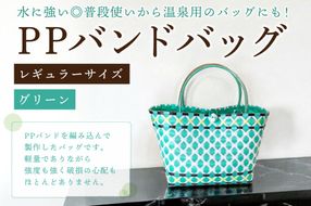 PPバンドバッグ（レギュラーサイズ）色：グリーン 【0036-001-2】