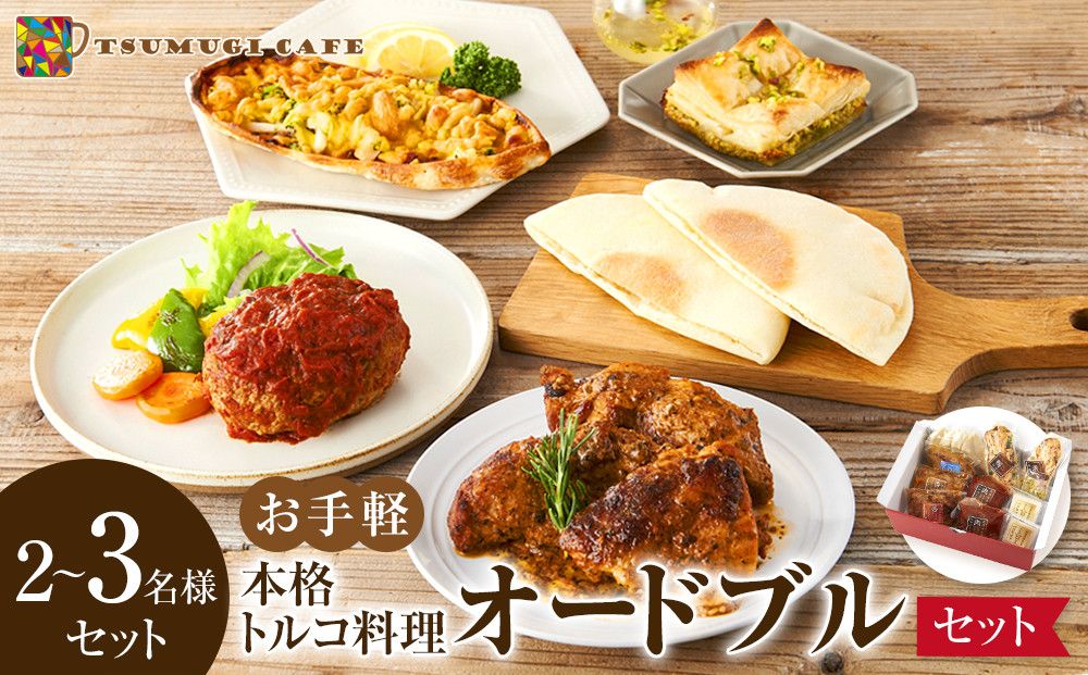 本格トルコ料理 オードブル 2〜3名セット ケバブチキンステーキ ハンバーグ ピザ 焼き菓子 肉料理 鶏肉 温めるだけ 惣菜 お手軽 簡単 ギフト 贈り物 ホームパーティー 304018_AG18