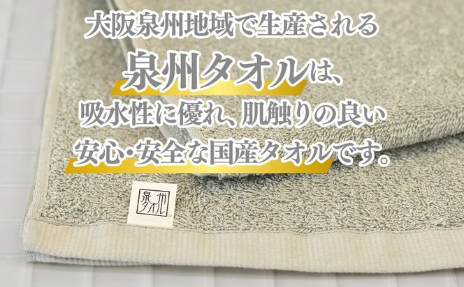 010B1698 【ホテル基準】吸水性バツグン！ フェイスタオル 6枚 (グレー)  泉州タオル