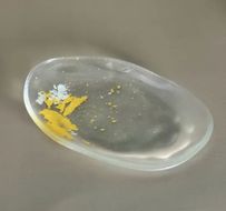 ビーンズ型小皿 クリア（金箔） ［NF126］ 303446_CU90055VC01