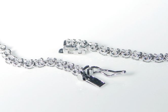 pt900【3.0ct】全周 ダイヤモンド テニスネックレス CSN00114 SWAV062