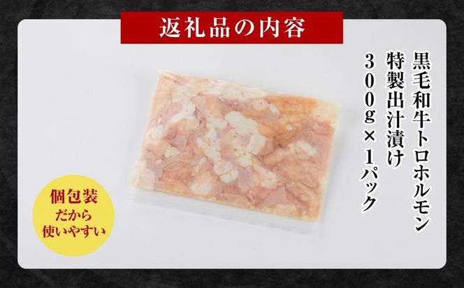 黒毛和牛トロホルモン（小腸）　特製だし0.3kg ( 300g × 1パック )【配送月が選べる】