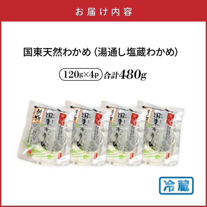 ＼テレビで紹介されました！／ 国東天然わかめ（湯通し塩蔵480g）_0078N-2