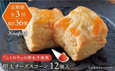 [全3回定期便]明太 チーズ スコーン 12個 セット 糸島市 / スコーン専門店キナフク 焼き菓子 焼菓子 洋菓子 スイーツ 明太子 パン 