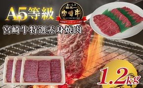 【A5等級】宮崎牛特選赤身焼肉 1.2kg 宮崎牛 ブランド牛 和牛 牛肉 焼肉 特選和牛 赤身 A5 宮崎県 小林市