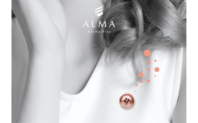 ～香りを纏う～  ALMA Aroma Pins 雑貨 ファッション アクセサリー ピンバッチ アロマオイル 持ち運び おしゃれ ジャケット お守り ボタン 