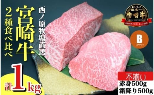 [生産者まかない用特別提供品]宮崎和牛部位お任せ不揃いブロック 1kg(国産 牛肉 国産牛 和牛 黒毛和牛 ブロック肉 ステーキ ローストビーフ 焼肉)
