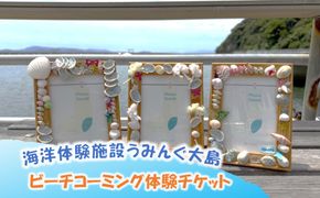 海洋体験施設うみんぐ大島 ビーチコーミング体験1名様分【(株)むなかた大島】_HA2025 体験 チケット 福岡県宗像市 宗像市 福岡 宗像