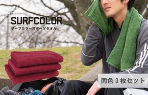 G2078-1 【圧倒的企業努力】コンパクトバスタオル エンジ3枚＜スピード発送＞