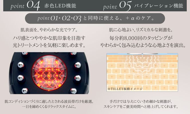 自宅で手軽にフェイス＆スカルプケア【TILLET W-GEAR Gold White】 141305_HE001VC04