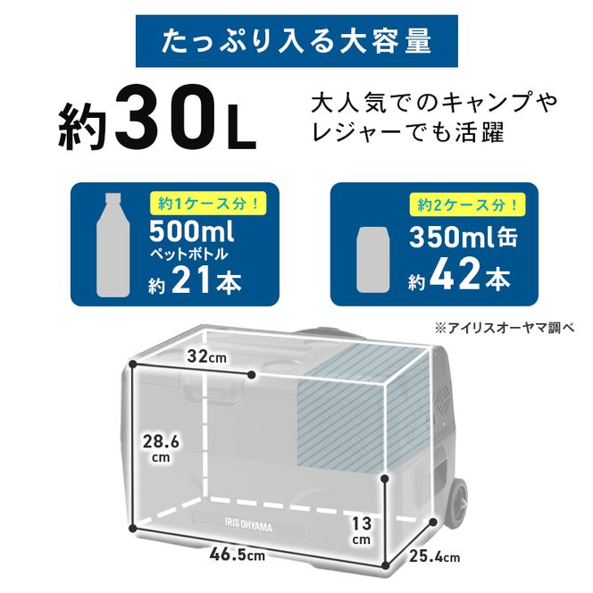 ポータブル冷蔵冷凍庫 30L ポータブル冷蔵庫 IPD-3A-B2 アイリス