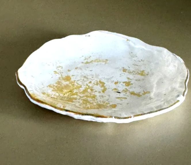 豆皿 口金ロック 古代金箔純白 ［NF169］ 303446_CU90080VC02