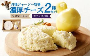 丹後ジャージー牧場の濃厚チーズ2種セット（フロマージュ・カチョカバロ） 濃厚チーズセット 丹後ジャージー牧場 ミルク工房そら フロマージュ カチョカバロ ナチュラルチーズ ジャージー牛乳を使用したミルク風味の豊かなチーズ　TJ00014