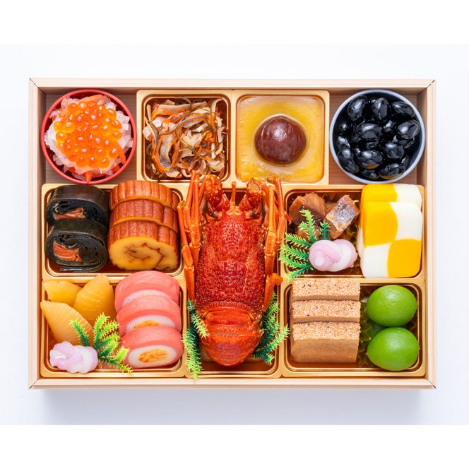 【早期限定寄附額】千賀屋謹製　迎春おせち料理 「天寿千」和風三段重 3～4人前 全45品 冷蔵 ［035S27］ おせち 2027 おせち料理 小牧市 年内配送 年内発送 お節 冷蔵 冷蔵おせち 人気 新春