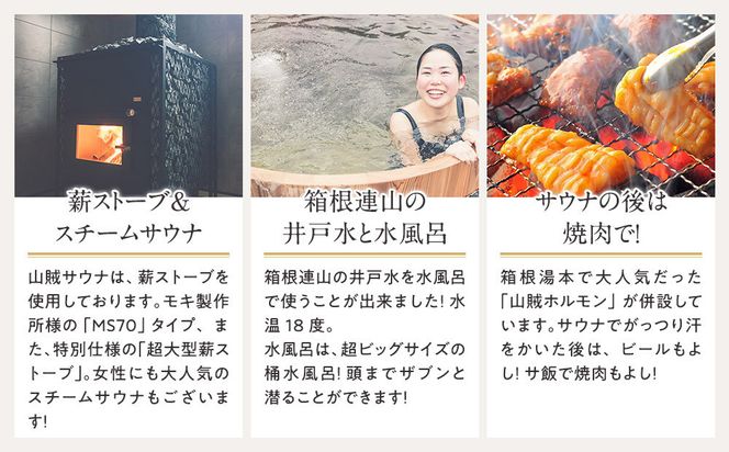 【サウナ入場券１名様/120分＋焼肉3,000円ご利用券セット】 142069_JV003