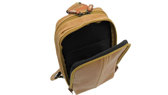 レトロボディバッグ キャメル ( No.4977-24 ) / ボディバッグ 豊岡 職人手作り 仕分け収納 2層構造 通気性 シンプル ワンショルダー 日本製 メンズ レディース バッグ かばん 鞄 木和田株式会社