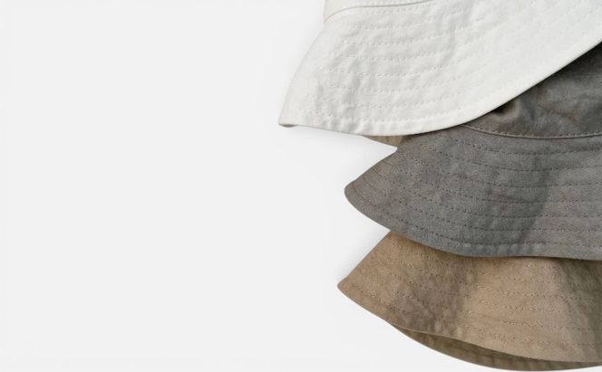 帽子店Sashiki / SS598 コットンハット長ツバ / WHITE , BEIGE , GRAY