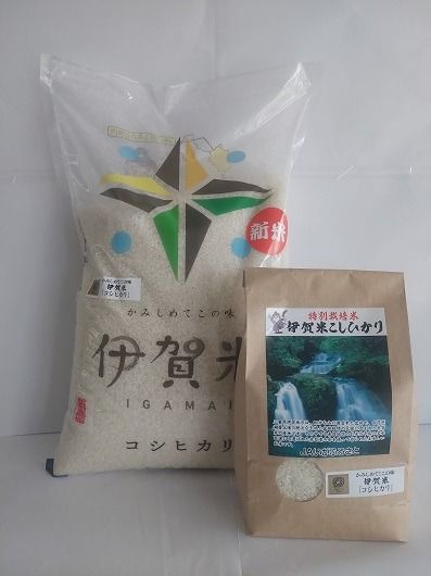 [とれたて名張交流館]令和6年産 伊賀米コシヒカリ(白米5Kg+特別栽培米1Kg)