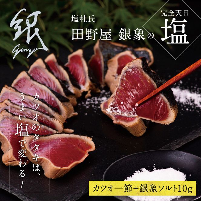 かつおのたたき 土佐厳選１本釣りわら焼き「田野屋銀象シリーズ　極カツオのタタキ（3人～4人前）完全天日塩付（田野屋銀象ソルト）数量限定 鰹のたたき 魚 魚介 海鮮 刺身【株式会社LATERAL】 [BQAU002]