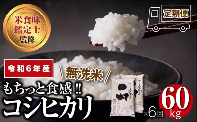 ＼ 年内発送 12/24(火)決済完了分まで！／【 令和6年産 無洗米 】 田村産 ＼定期便6回／ コシヒカリ 1俵 60kg 10kg ずつ 6回 配送 贅沢 のし対応 １週間以内発送 贈答 ギフト プレゼント 福島 ふくしま 田村 美味しい 米 kome コメ ご飯 ブランド米 精米したて お米マイスター 匠 食味鑑定士 安藤米穀店