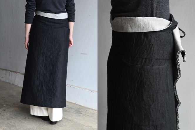 腰巻 二重織 純国産 1点 [YK衣服製作室 山梨県 韮崎市 20745316] 防寒 国産 ファッション リバーシブル 手作り ハンドメイド