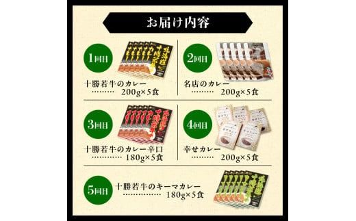 【5回定期便】清水町自慢のカレー食べ比べ定期便 レトルトだから温めるだけ カレー 常備食 保存食 ブランド牛 防災 備蓄 牛肉カレー 国産 ごはんのお供 キャンプ飯_S999-0004