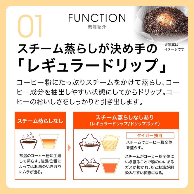 タイガー魔法瓶 コーヒーメーカー ACT-E040WM【電化製品 家電 レギュラードリップ ドリップバッグ ドリップポッド コーヒーマシン まほうびん ドリップ式 大阪府門真市 キッチン家電 生活家電 新生活 新生活応援 】 272230_AZ035