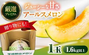 【2026年7月下旬〜発送】【平成新山メロンPREMIUM（とみちゃん厳選）】アールスメロン 1玉 / メロン めろん 果物 フルーツ / 南島原市 / うえだメロン園 [SAD005] 