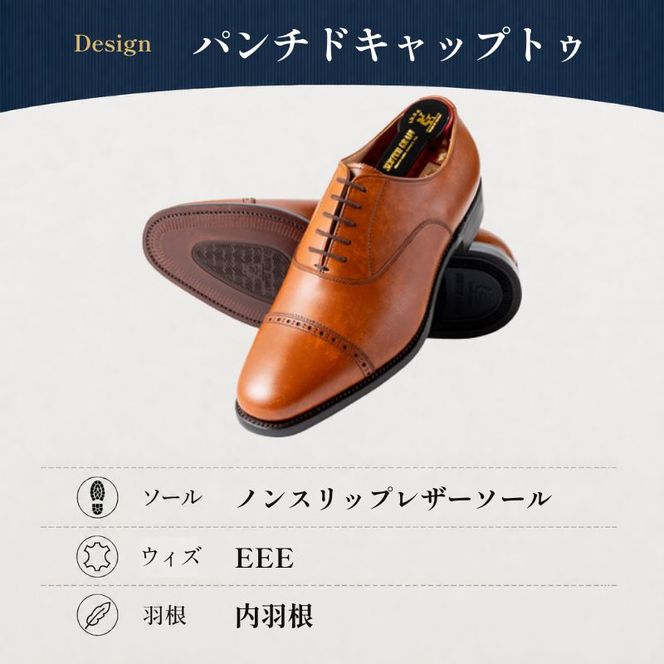 スコッチグレイン ビジネスシューズ メンズ アシュランス 3536BR パンチドキャップトゥ 革靴 本革 日本製 EEE 送料無料 ギフト