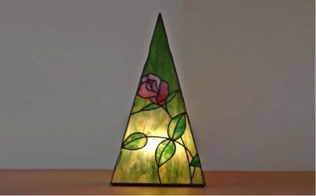 ステンドグラス ランプ SL-10《糸島》【アトリエエトルリア】照明 インテリア 工芸品 [ARF009]