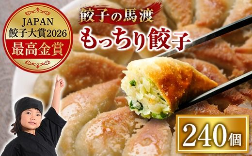 馬渡のもっちり 餃子 国産 小分け (40個×6パック) 肉 惣菜 人気 おすすめ 簡単 グルメ 冷凍 豚肉 野菜 加工品