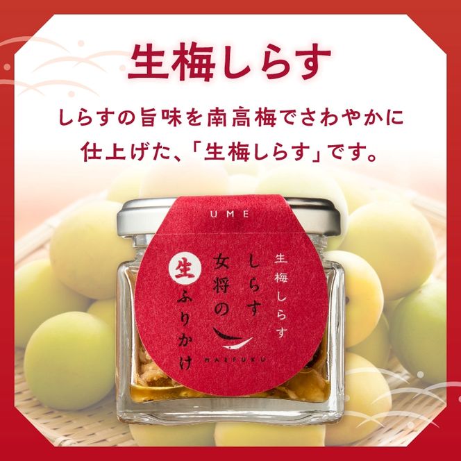 E6115_しらす女将の生ふりかけ３点セットC 生梅しらす味×3