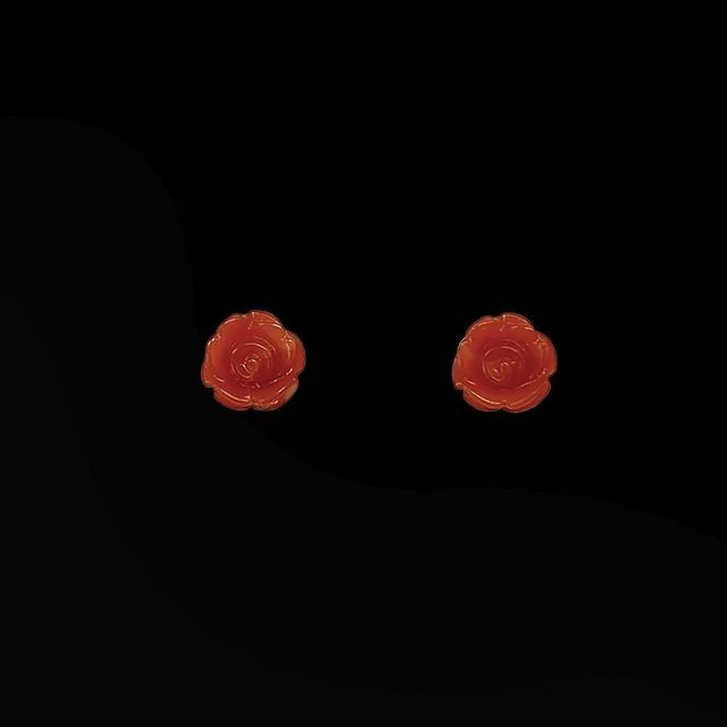 珊瑚 血赤珊瑚 ミニバラ ピアス K10イエローゴールド 天然サンゴ 一点物 アクセアクセサリー 厄除け お守り クリスマス バレンタイン 誕生日プレゼント 記念日 ホワイトデー ジュエリー 大人可愛い ギフト さんご サンゴ 高知県室戸市