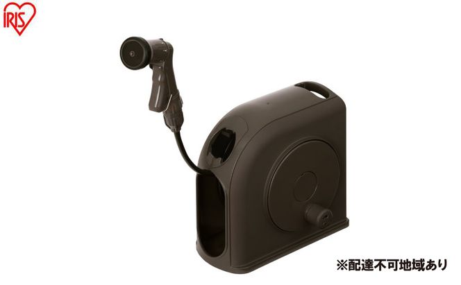 フルカバーホースリール スリムHG 10M FSHG-10 ダークブラウン ホース ホースリール スリム 散水ホース 水まきホース 10m フルカバー カバー付き 水やり 水撒き 散水 ガーデニング 家庭菜園 洗車 掃除 アイリスオーヤマ  新生活