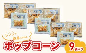 レンジで作れるポップコーン　9袋入り　ポップコーン　種　簡単　手作り　おやつ　食育