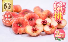 ◆2026年夏発送◆＜ 蟠桃・約2kg ＞ | 数量限定 ばんとう バントウ はんとう ハントウ 桃 もも モモ 果物 くだもの フルーツ 詰め合わせ 福島 ふくしま ※2026年8月～発送