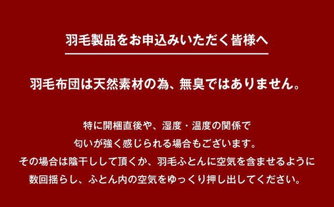 ポーランドマザーグース93％ 80超長綿 合掛羽毛 700g SL 80マザー07B　布団