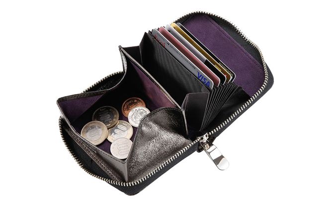 豊岡財布 anti-mode style Shimmer Chic Compact Wallet AW901 / ノクターンBK /  コンパクトウォレット 財布 二つ折り 牛革 シンプル サイフ さいふ アンチモード スタイル シマー シック 木和田正昭商店