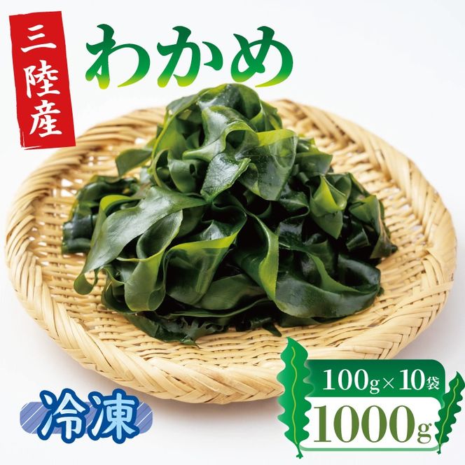 三陸わかめ 塩蔵わかめ 1kg (100×10パック) 冷凍 国産 [nakano002]