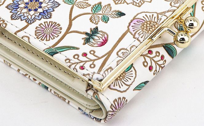 【文庫屋大関】三つ折りミニ財布　ダリア（コバルトブルー）【皮革工芸品】 ファッション 小物 民芸品 お札 カード 小銭 手のひらサイズ コンパクト 大人かわいい 牛革 手作り 国産 