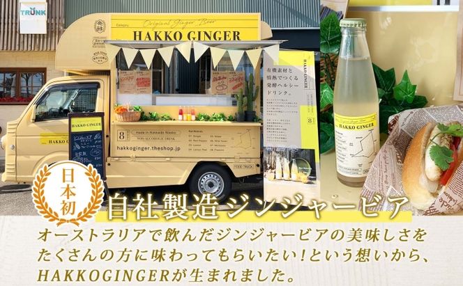 北海道 自家製 ジンジャービア 200ml×24本 HAKKO GINGER 発酵 ジンジャー ビール 生姜 レモン 辛口 ノンアルコール 炭酸 ヘルシー 野菜飲料 野菜ジュース 飲料類 炭酸飲料 