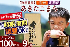 ※令和7年産 新米※《定期便9ヶ月》秋田県産 あきたこまち 100kg【玄米】(5kg小分け袋) 2025年産 お届け時期選べる お届け周期調整可能 隔月に調整OK お米 藤岡農産|foap-21709