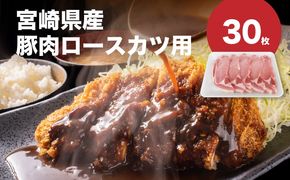 宮崎県産豚肉ロースカツ用30枚セット　K65_0004