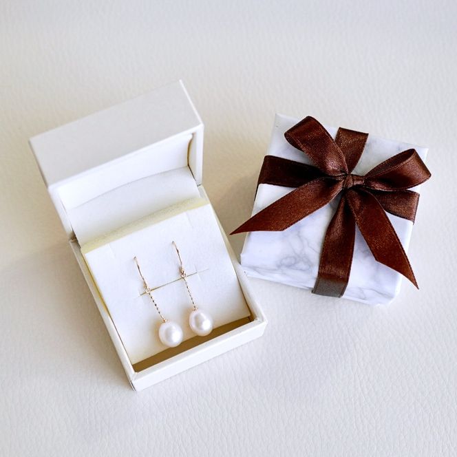 K18 18金 イエローゴールド 揺れる パール ピアス 保証書付 KO-0061 SWAD091