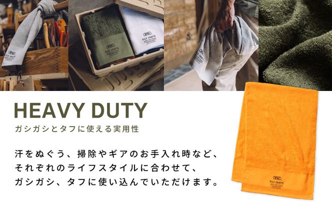 G2643 PILE CRAFTS 3枚組 オレンジ フェイスタオル