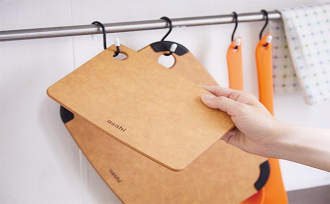 [ ミクロまな板 (L) (M) (S) セット 茶 ] アサヒ軽金属 