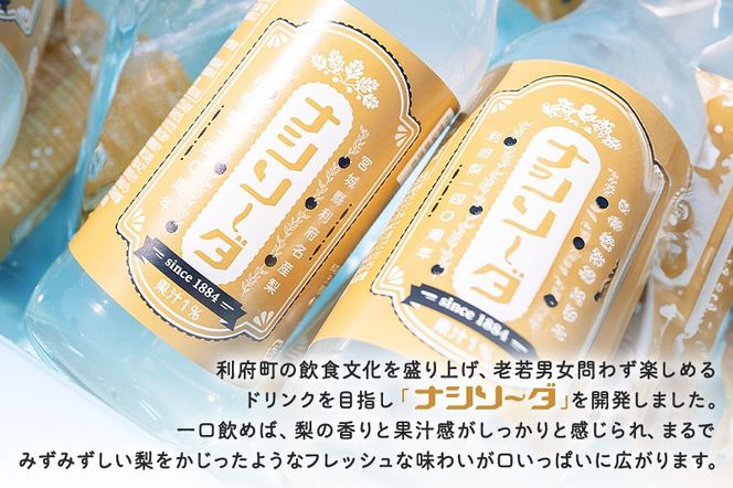 【利府梨のソーダ】ナシソーダ（飲みきりサイズ）340ml×24本セット|06_ccp-022401