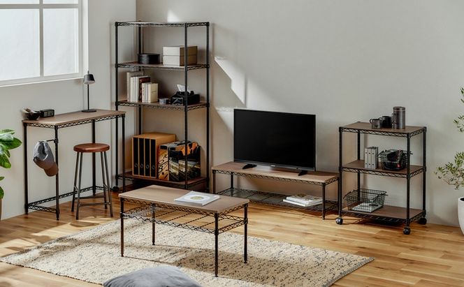 カラーメタルラック ローボード CML-10302 ブラック テレビ台 おしゃれ テレビボード スチールラック メタルラック ラック 棚 カラーラック 幅101 奥行31 高さ30 スリム 収納 シンプル ヘッドボード テレビラック TV台 AVボード アイリスオーヤマ