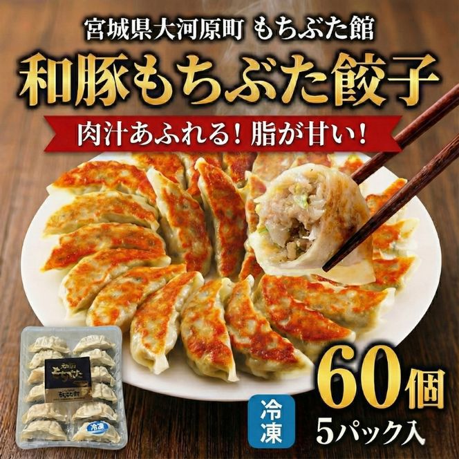 和豚もちぶた 餃子 60個 (12個×5P) ジューシー 冷凍 おかず つまみ